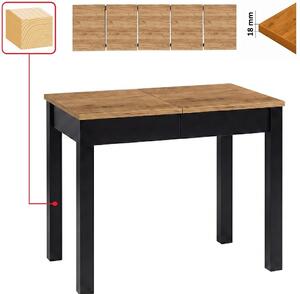 Stół 60x80/230 cm prostokątny rozkładany, blat do kantu 1,8 cm, nogi i calgi Drewniane „ Kwadratowe ” I ArtDHome