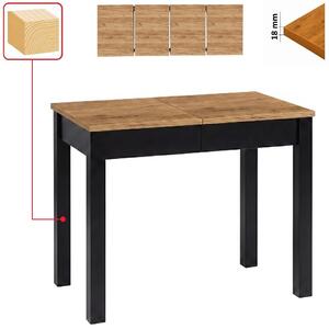 Stół 60x80/180 cm prostokątny rozkładany, blat do kantu 1,8 cm, nogi i calgi Drewniane „ Kwadratowe ” I ArtDHome