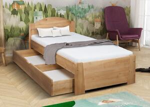 Łóżko Miki 90x200 drewniane tył obniżony