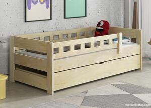 Łóżko Nicola 80x180 drewniane z szufladą