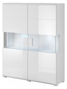 Komoda wysoka TOLEDO 2D 122 biaÅa poÅysk