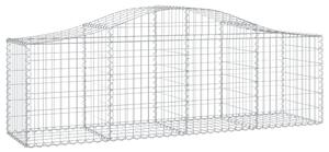 Kosze gabionowe, 7 szt, 200x50x60/80 cm, galwanizowane żelazo