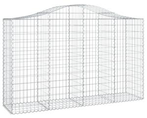 Kosze gabionowe, 2 szt, 200x50x120/140 cm, galwanizowane żelazo