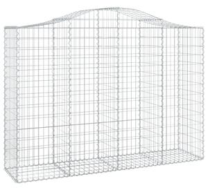 Kosze gabionowe, 2 szt, 200x50x140/160 cm, galwanizowane żelazo