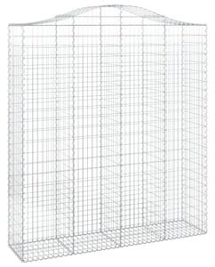 Kosze gabionowe, 2 szt, 200x50x220/240 cm, galwanizowane żelazo