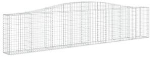 Kosze gabionowe, 2 szt, 400x30x80/100 cm, galwanizowane żelazo