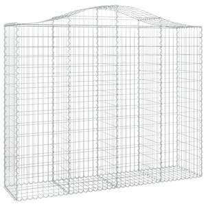 Kosze gabionowe, 2 szt, 200x50x160/180 cm, galwanizowane żelazo