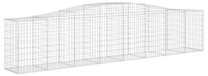 Kosze gabionowe, 2 szt, 400x50x80/100 cm, galwanizowane żelazo