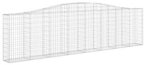 Kosze gabionowe, 2 szt, 400x30x100/120 cm, galwanizowane żelazo
