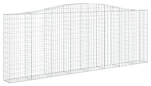 Kosze gabionowe, 2 szt, 400x30x140/160 cm, galwanizowane żelazo