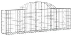 Kosze gabionowe, 5 szt, 200x30x60/80 cm, galwanizowane żelazo