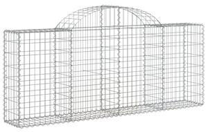 Kosze gabionowe, 5 szt, 200x30x80/100 cm, galwanizowane żelazo