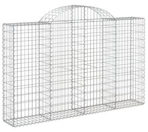 Kosze gabionowe, 6 szt, 200x30x120/140 cm, galwanizowane żelazo