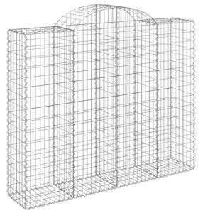 Kosze gabionowe, 2 szt, 200x50x160/180 cm, galwanizowane żelazo