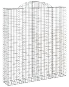 Kosze gabionowe, 2 szt, 200x50x220/240 cm, galwanizowane żelazo