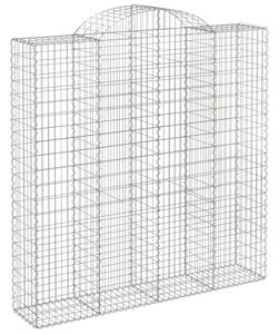Kosze gabionowe, 2 szt, 200x50x200/220cm, galwanizowane żelazo