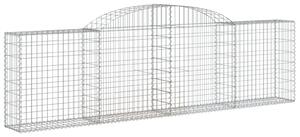 Kosze gabionowe, 2 szt., 300x30x80/100 cm, galwanizowane żelazo