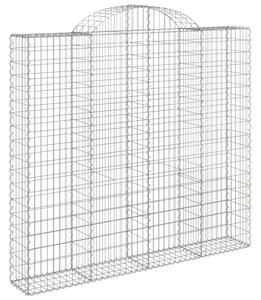 Kosze gabionowe, 2 szt, 200x50x180/200 cm, galwanizowane żelazo