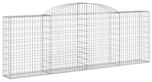 Kosze gabionowe, 5 szt, 300x30x100/120 cm, galwanizowane żelazo