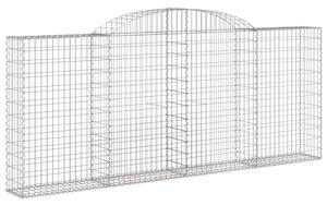 Kosze gabionowe z łukiem, 2 szt, 300x30x120/140 cm, żelazo
