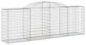 Kosze gabionowe, 2 szt, 300x50x100/120 cm, galwanizowane żelazo