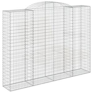Kosze gabionowe, 2 szt, 300x50x220/240 cm, galwanizowane żelazo