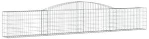 Kosze gabionowe, 2 szt, 400x30x60/80 cm, galwanizowane żelazo