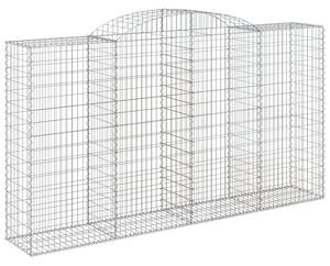 Kosze gabionowe z łukiem, 2 szt., 300x50x160/180 cm, żelazo