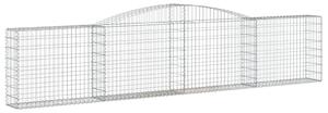 Kosze gabionowe, 2 szt, 400x30x80/100 cm, galwanizowane żelazo