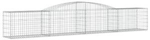 Kosze gabionowe, 2 szt, 400x50x60/80 cm, galwanizowane żelazo
