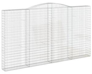 Kosze gabionowe, 2 szt, 400x30x220/240 cm, galwanizowane żelazo
