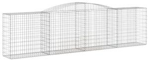Kosze gabionowe, 2 szt, 400x50x100/120 cm, galwanizowane żelazo