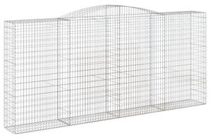 Kosze gabionowe, 2 szt, 400x50x180/200cm, galwanizowane żelazo