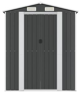 Szopa ogrodowa, antracytowa, 192x606x223 cm, stal galwanizowana