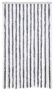Zasłona przeciwko owadom, szaro-biała, 118x220 cm, szenil