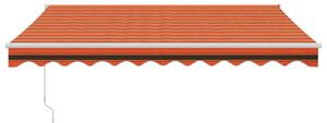 Zwijana markiza, pomarańcz i brąz, 3,5x2,5m tkanina i aluminium