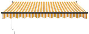 Zwijana markiza, żółto-biała, 3x2,5 m, tkanina i aluminium