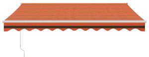 Zwijana markiza, pomarańcz i brąz, 3x2,5 m, tkanina i aluminium