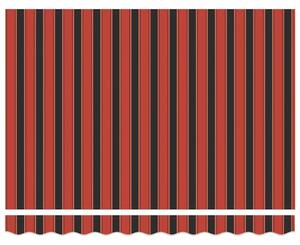 Zwijana markiza, pomarańcz i brąz, 3,5x2,5m tkanina i aluminium