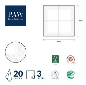 Serwetki papierowe PAW 33x33 cm dekoracyjne stołowe na przyjęcie 20 szt