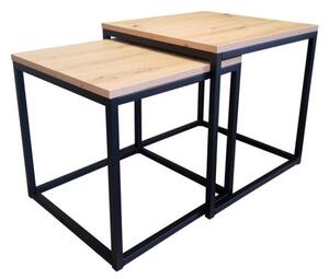 Stolik kawowy 2w1 CUBE dÄ b craft/czarny