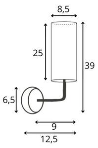 Kinkiet fajka lampa ścienna lampa na ścianę z abażurem tuba BELL