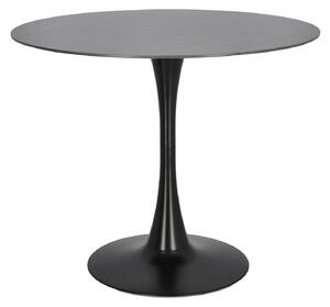 STÓŁ OKRĄGŁY Simplet Skinny Premium czarny SPIEK MARMUR 90cm