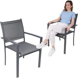 Zestaw krzeseł ogrodowych SASKA GARDEN 1065007 Szary (2 szt.)