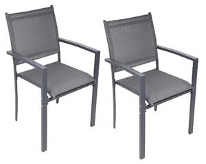 Zestaw krzeseł ogrodowych SASKA GARDEN 1065007 Szary (2 szt.)