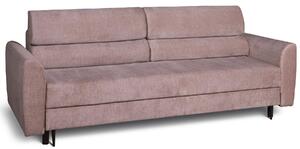 Beżowa rozkładana sofa z pojemnikiem K4-W85