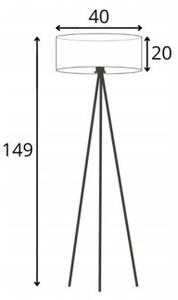 Lampa stojąca podłogowa trójnóg z abażurem walec 40cm JOLLY