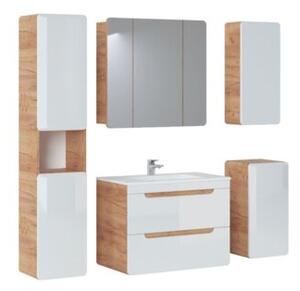 Szafka łazienkowa ARUBA 800 35 cm biała/dąb