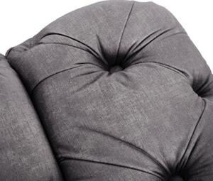 Sofa SORRENTO 3S Trzyosobowa Szara Welurowa Nowoczesna Glamour