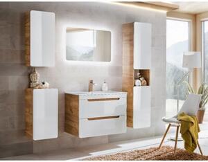 Szafka łazienkowa ARUBA 800 35 cm biała/dąb